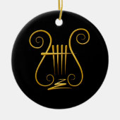 Golden Lyre Keramik Ornament (Vorne)