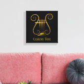 Golden Lyre Leinwanddruck (Insitu (Wohnzimmer))