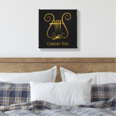 Golden Lyre Leinwanddruck (Insitu (Schlafzimmer))
