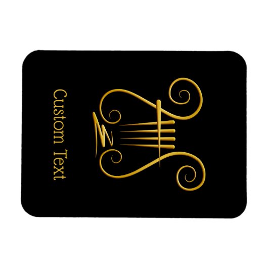 Golden Lyre Magnet (Horizontal)