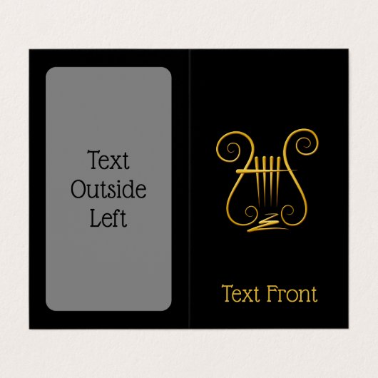 Golden Lyre Visitenkarten (Außenseite Aufgefaltet)