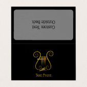 Golden Lyre Visitenkarten (Außenseite Aufgefaltet)