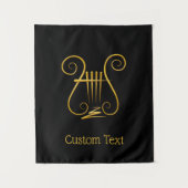 Golden Lyre Wandteppich (Vorderseite)