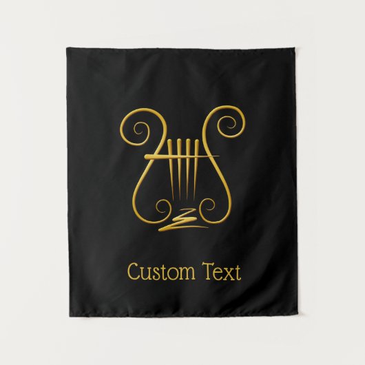 Golden Lyre Wandteppich (Vorderseite)
