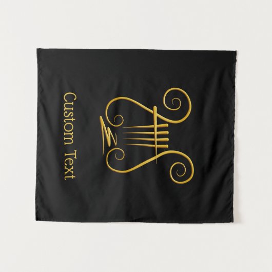 Golden Lyre Wandteppich (Vorderseite (Horizontal))