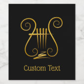 Golden Lyre Weinetikett (Einzelnes Label)