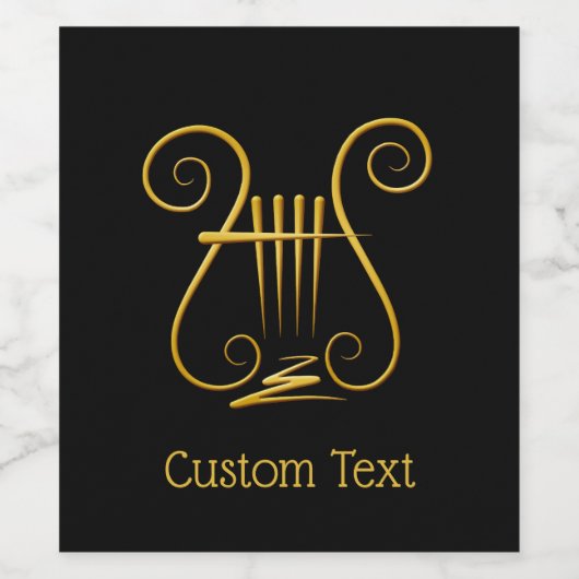 Golden Lyre Weinetikett (Einzelnes Label)