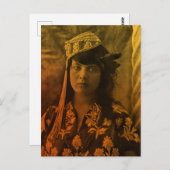 Golden Maghreb Jüdisches tunesisches Djerba Girl F Postkarte (Vorne/Hinten)