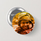 Golden Maghreb Tunesische Djerba Mädchen Button (Vorne & Hinten)