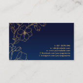 Golden Magnolia Mongram Visitenkarte (Rückseite)