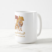 "Golden Majesty of Morocco | Lion & Arabic Kingdom Kaffeetasse (VorderseiteRechts)