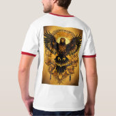 "Golden Majesty Soars: Eagle Vision T-Shirt" T-Shirt (Rückseite)