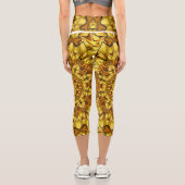 Golden Mandala Antique Abstract Design-63495 Capri Leggings (Rückseite)