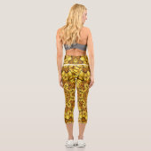 Golden Mandala Antique Abstract Design-63495 Capri Leggings (Rückseite)