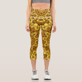 Golden Mandala Antique Abstract Design-63495 Capri Leggings (Vorderseite)