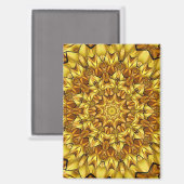 Golden Mandala Antique Abstract Design-63495 Magnet (Vorderseite/Rückseite)