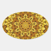Golden Mandala Antique Abstract Design-63495 Ovaler Aufkleber (Vorderseite)