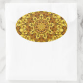 Golden Mandala Antique Abstract Design-63495 Ovaler Aufkleber (Tasche)
