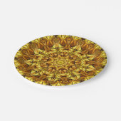 Golden Mandala Antique Abstract Design-63495 Pappteller (Schrägansicht)