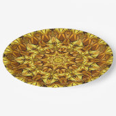 Golden Mandala Antique Abstract Design-63495 Pappteller (Schrägansicht)