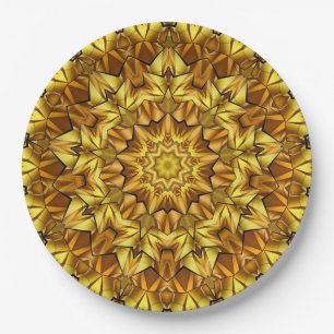 Golden Mandala Antique Abstract Design-63495 Pappteller