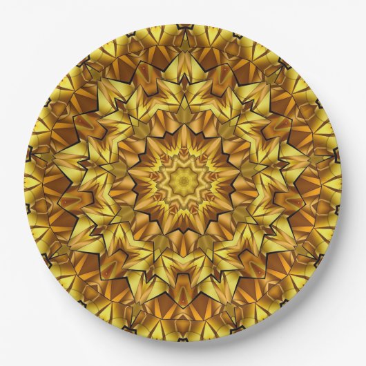 Golden Mandala Antique Abstract Design-63495 Pappteller (Vorderseite)