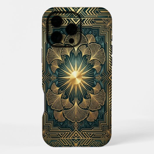 Golden Mandala Bloom | Gold iPhone 16 Pro Max case Hülle (Rückseite)