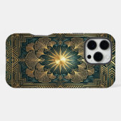 Golden Mandala Bloom | Gold iPhone 16 Pro Max case Hülle (Rückseite (Horizontal))