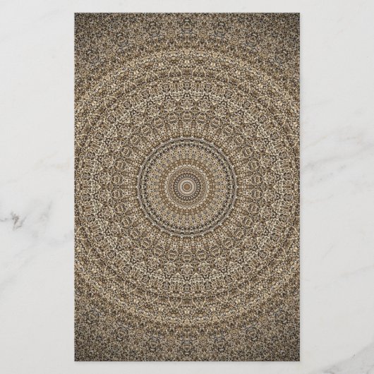Golden Mandala Briefpapier (Vorderseite)
