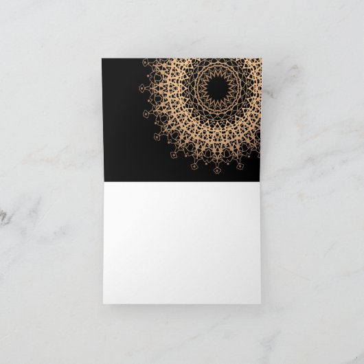 Golden Mandala Dankeskarte (Innenseite)