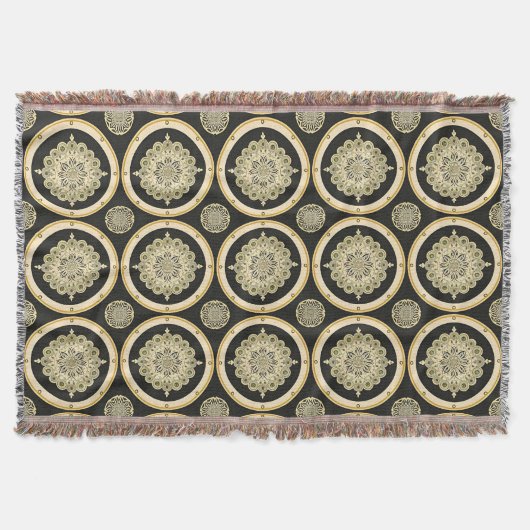 Golden Mandala Design Decke (Vorderseite)