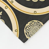 Golden Mandala Design Fleecedecke (Ecke)