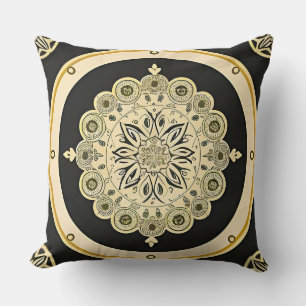 Golden Mandala Design Kissen