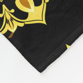 Golden Mandala Design mit symmetrischen Mustern Fleecedecke (Ecke)