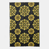 Golden Mandala Design mit symmetrischen Mustern Geschirrtuch (Vertikal)