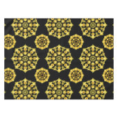 Golden Mandala Design mit symmetrischen Mustern Tischdecke (Vorderseite (Horizontal))