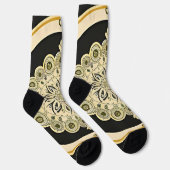 Golden Mandala Design Socken (Rechts)