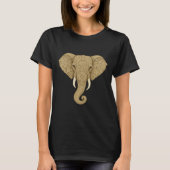 Golden Mandala Elephant - Boho Graphic Art Print T-Shirt (Vorderseite)