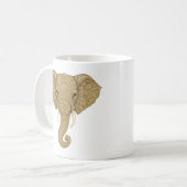 Golden Mandala Elephant Boho - Graphic Art Tea Kaffeetasse (Vorderseite Links)