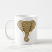 Golden Mandala Elephant Boho - Graphic Art Tea Kaffeetasse (Links)