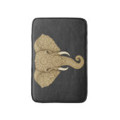 Golden Mandala Elephant Graphic Art - Boho Print Badematte (Vorderseite Vertikal)