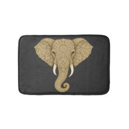 Golden Mandala Elephant Graphic Art - Boho Print Badematte