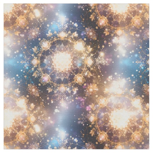 Golden Mandala Fabric Stoff (Nahaufnahme)