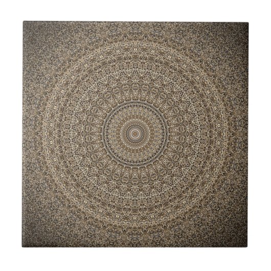 Golden Mandala Fliese (Vorderseite)