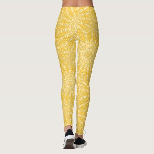 Golden Mandala Geometric Pattern Leggings (Rückseite)