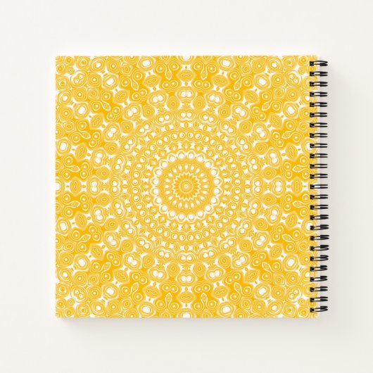 Golden Mandala Geometric Pattern Notizblock (Rückseite)