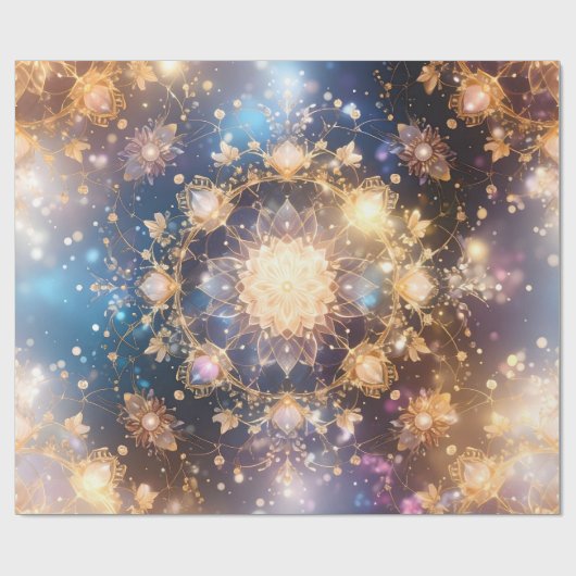 Golden Mandala Gift Wrap Geschenkpapier (Flach)