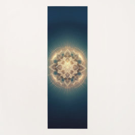 Golden Mandala Glow - Spiritual Symmetry Yogamatte
