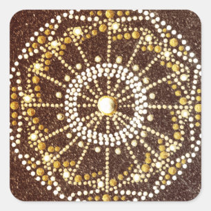 Golden Mandala, Gold Chakra Aufkleber