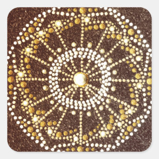 Golden Mandala, Gold Chakra Aufkleber